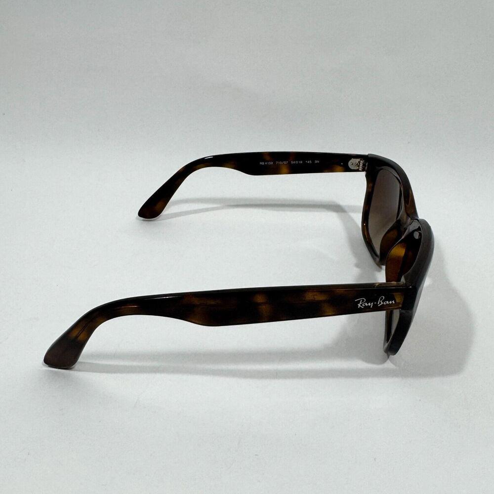 RayBan Unisex Brown Gradient Light Havana RB4159 55mm Square Sunglasses New - Picture 4 of 8